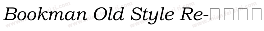 Bookman Old Style Re字体转换